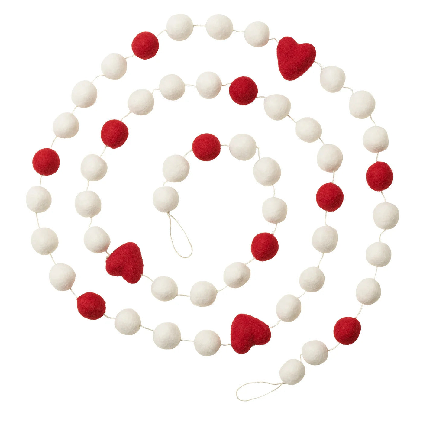 MODWOOL™ Felt Ball 75L" Garland - Hearts