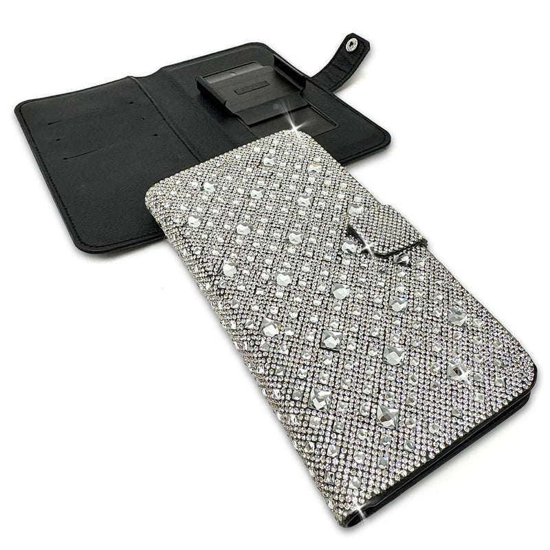 Cellphone Wallet - White Diamond