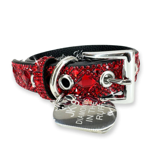 LIGHT RED DOG COLLAR SMALL