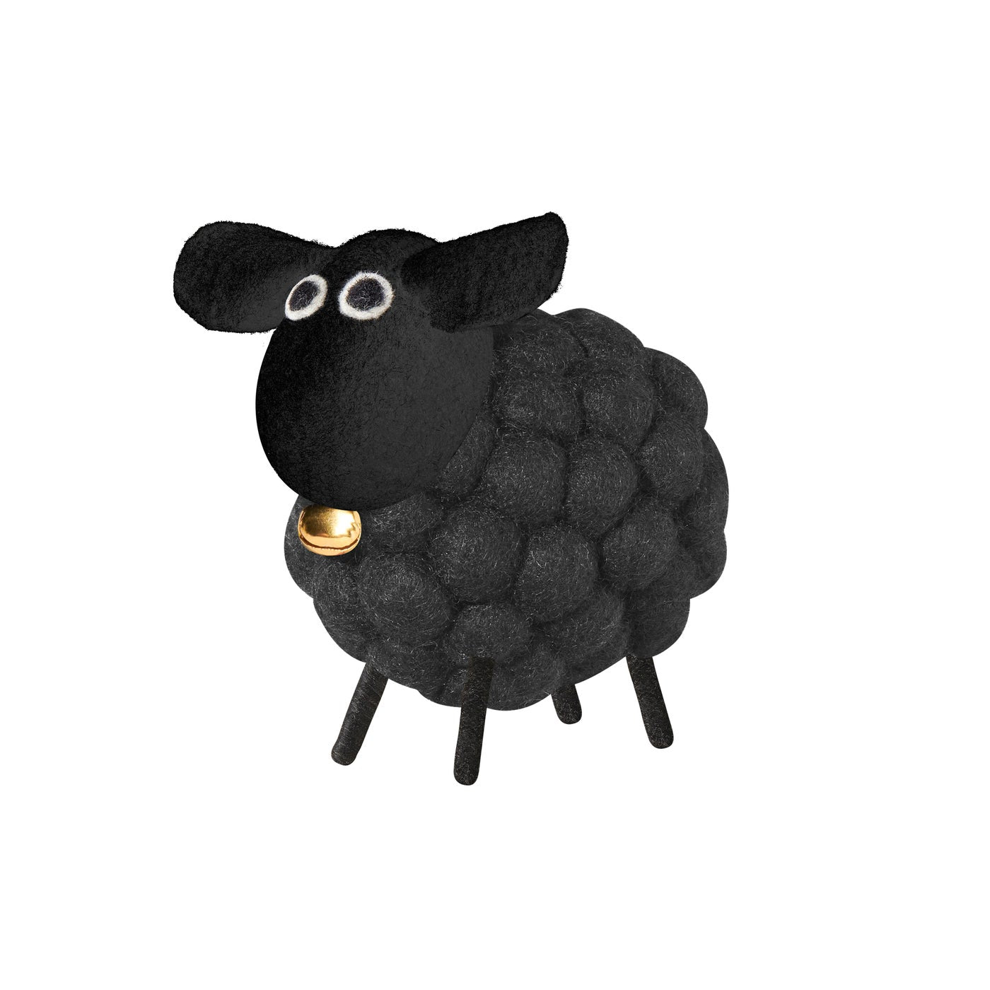 MODWOOL Felt Ball Sheep Decor - Black