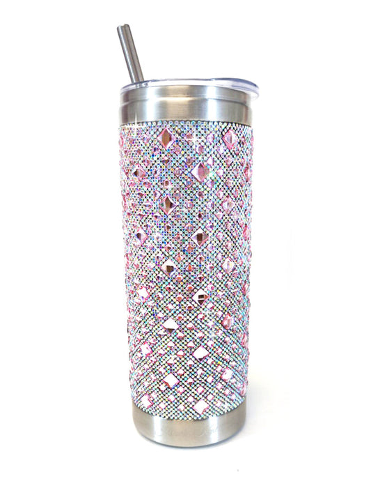 FLAMINGO PINK DIAMOND TUMBLER